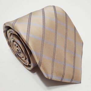 Dockers Tan Stripe Men's Pointed Neck Tie 56x3.25"